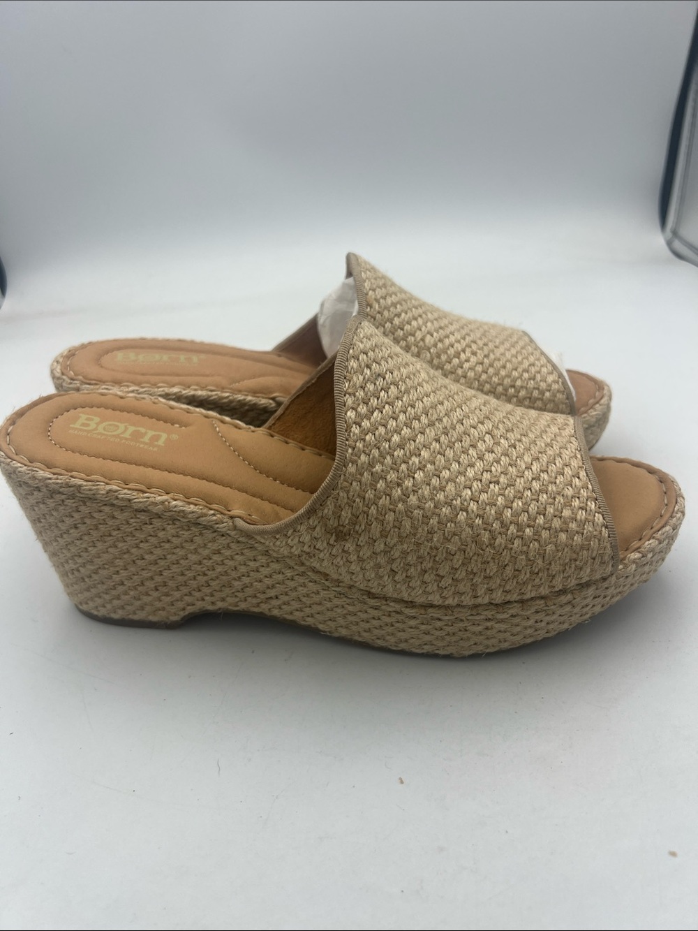 Børn "Lila" Raffia Wedge Sandals Women’s Size 8M - Picture 2 of 13